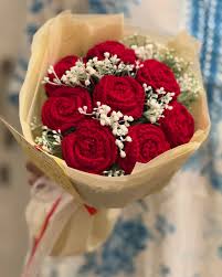 Crochet Rose Bouquet
